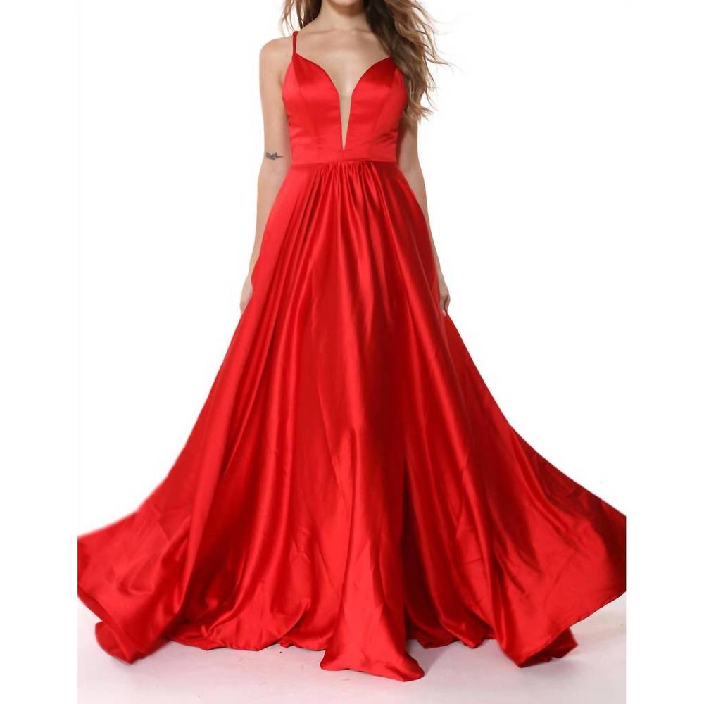 NEW AVA PRESLEY stunning prom dress in red